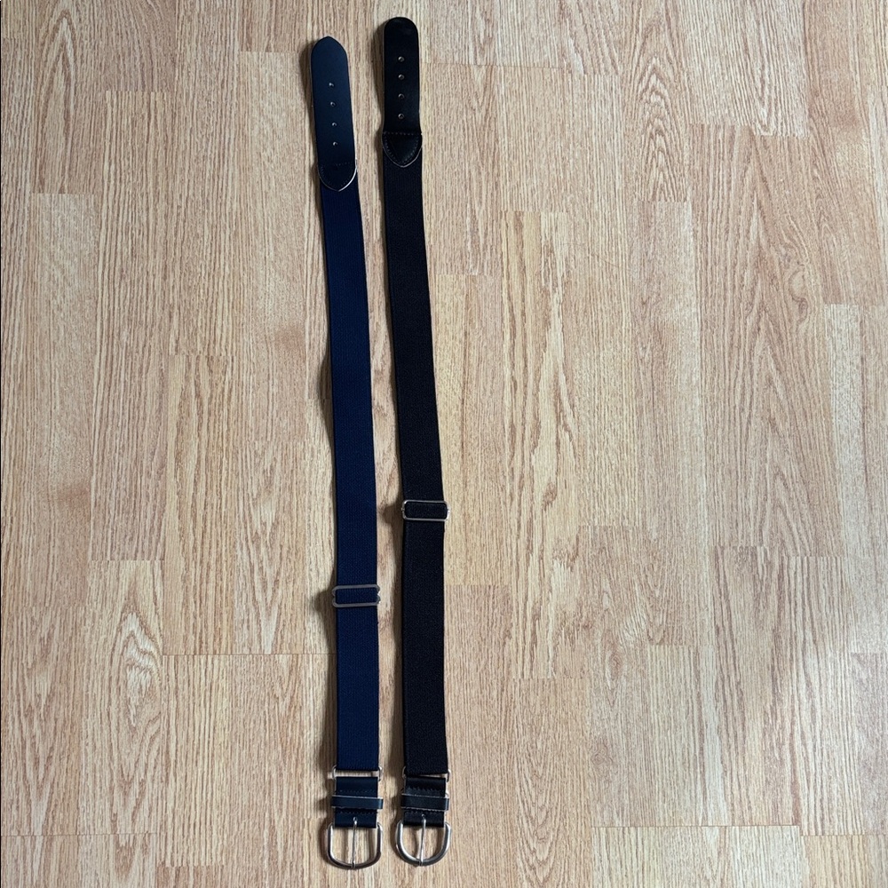 Baseball belts boys 1 blue 1 black EUC - Picture 3 of 5